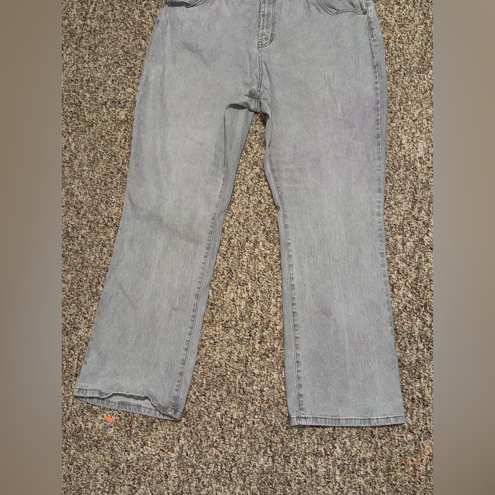 Women's plus size 22W DG2 by Diane Gilman Light Gray‎ Jeans, 22WT jeans